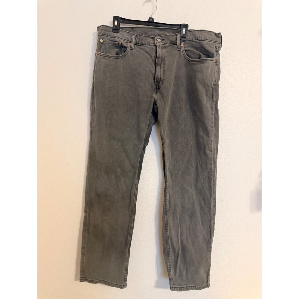 Levis 559 Relaxed Straight Jeans Mens 38x34 Charcoal Gray Denim Pants *stained